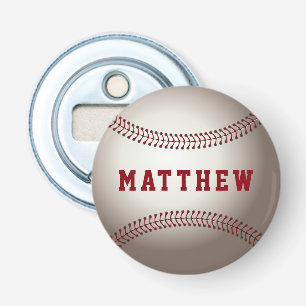 Baseball Sports Personalized Name Print Bottle Opener