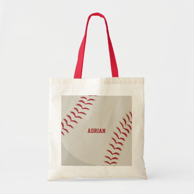 Baseball Sports Personalized Tote Bag (Front)