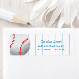 Baseball Sports Rouge et Bleu Adresse de retour