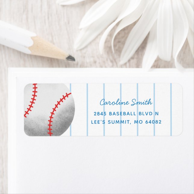 Baseball Sports Rouge et Bleu Adresse de retour (En situation)