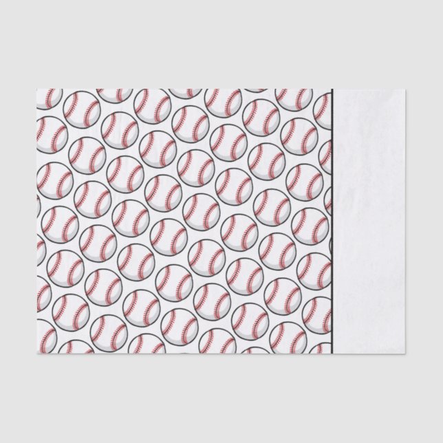 Baseball Sports Team Balls Two Tone Fun Tissue Paper (Front)