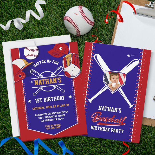 Baseball Sports Thème Anniversaire Fête Invitation (Créateur téléchargé)