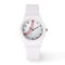 Baseball sports white silicone strap watch