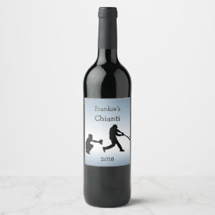 Baseball Sports Wine Blue Label