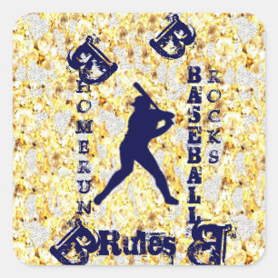 Baseball Square Sticker