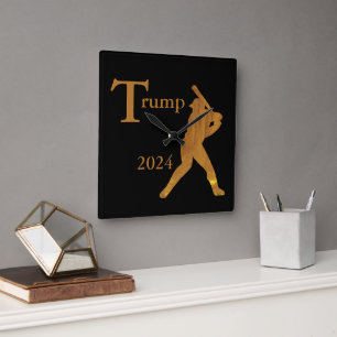 Baseball Square Wall Clock