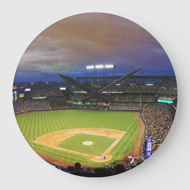 Baseball Stadium - Acrylic Wall Clock - HAMbWG (Front)