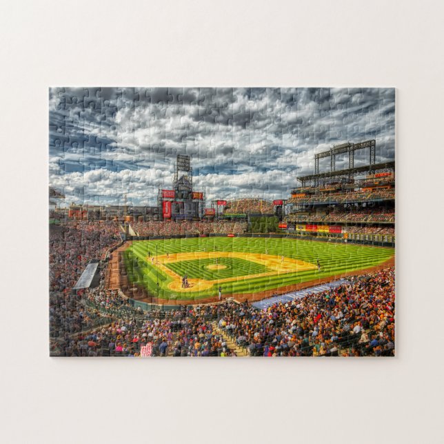 Baseball stadium full of fans jigsaw puzzle (Horizontal)