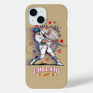 Baseball Stars & Stripes iPhone 15 Case