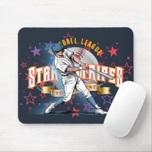 Baseball Stars & Stripes (Dark mode)   Mouse Pad