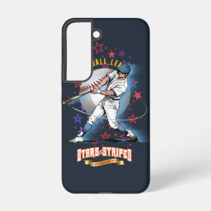 Baseball Stars & Stripes (Dark mode) Samsung Galaxy Case