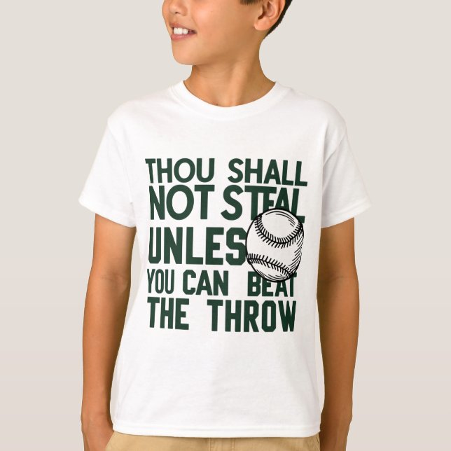 Baseball Stealing Humour Shirt (Front)