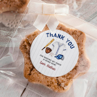 Baseball Sticker Labels Birthday Party