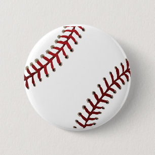 Baseball Stitches 2 Inch Round Button