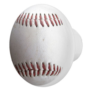 Baseball Stitches Ceramic Knob