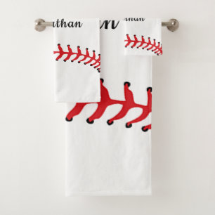 Baseball Stitching Design Bath Towel Set