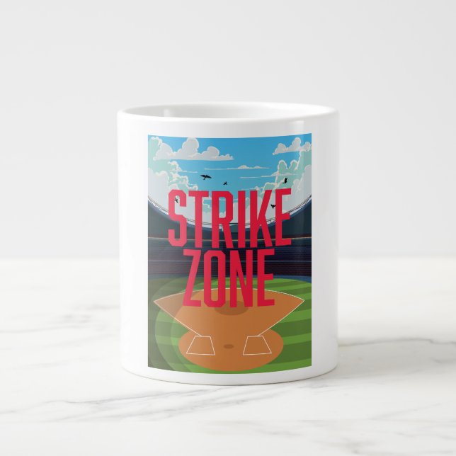 Baseball Strike Zone Large Coffee Mug (Front)