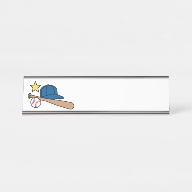 Baseball Stuff Desk Name Plate (Front)