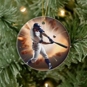 Baseball Super Play The Home Run,  Ceramic Ornament