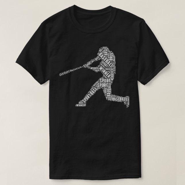 baseball t shirt word cloud typography t shirt Pre (Design Front)