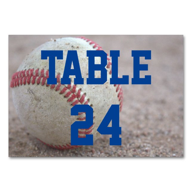 Baseball Table Number (Front)