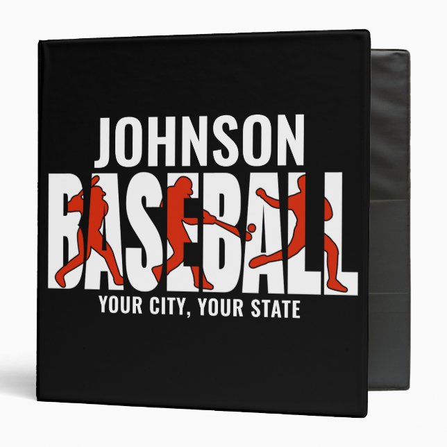 Baseball Team ADD NAME Champion Game Player Binder (Front/Inside)
