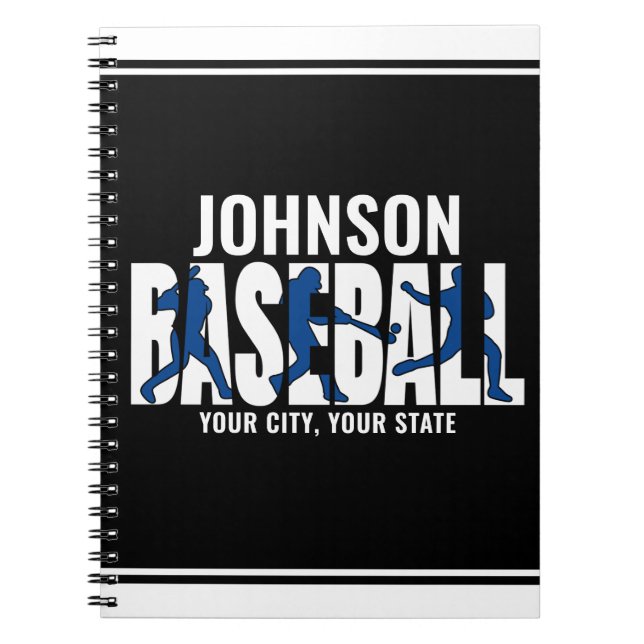 Baseball Team ADD NAME Champion Game Player Notebook (Front)