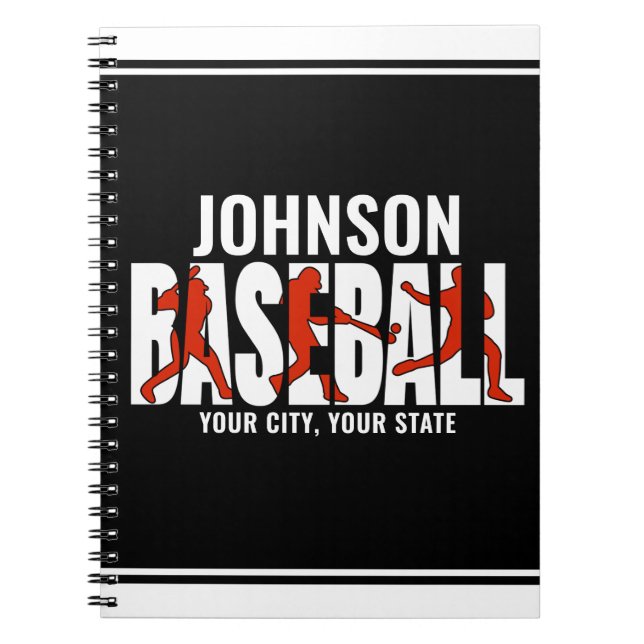Baseball Team ADD NAME Champion Game Player Notebook (Front)