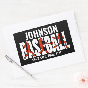 Baseball Team ADD NAME Champion Game Player Sticker