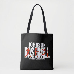 Baseball Team ADD NAME Champion Game Player Tote Bag