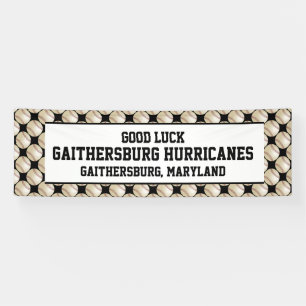 Baseball Team Banner, Personalized 3 Lines of Text Banner