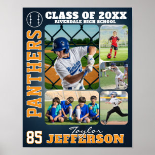 Baseball Team High School Sports Picture Collage Poster