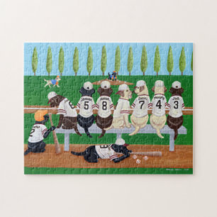 Baseball Team Labradors Jigsaw Puzzle
