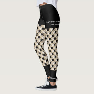 Baseball Team Leggings with Fake Black Shorts