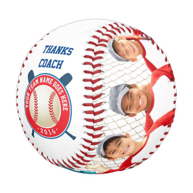 Baseball Team Thank You Coach or Custom Text (Angled)