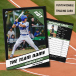 Baseball Team Trading Card Sport Gift Green<br><div class="desc">Introducing the Baseball Team Trading Card - a timeless symbol of the passion and glory of America's beloved sport! Crafted with meticulous attention to detail, this card isn't just a collectable - it's a cherished memento of the game's rich history, designed to ignite the spirit of fans everywhere. On the...</div>