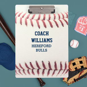 Baseball Texture Personalized Clipboard