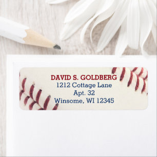Baseball Texture Personalized Label