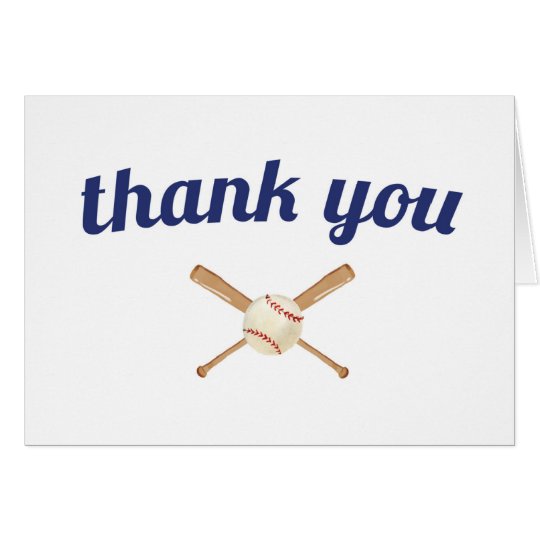 Baseball Thank You Card