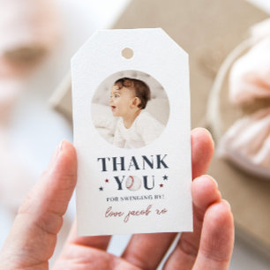 Baseball Thank You For Swinging by - Photo Gift Tags
