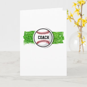 Baseball THANKS COACH Sports Team NAME Card