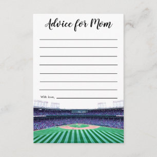 Baseball Theme Advice for Mom  Enclosure Card