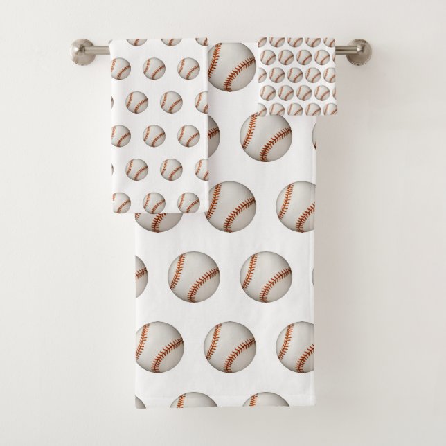 Baseball Theme  Bath Towel Set (Insitu)
