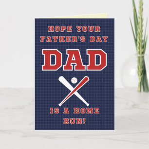 Baseball Theme Father's Day Card