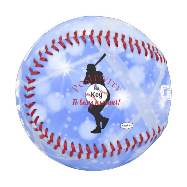 Baseball Theme Positivity with Person Name HAMbyWG (Front Left)