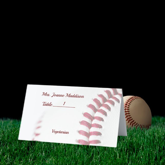 Baseball Theme Wedding Customizable Place Cards (Creator Uploaded)