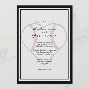Baseball Theme Wedding Invitations