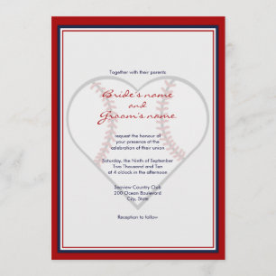 Baseball Theme Wedding Invitations
