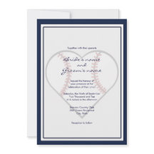 Baseball Theme Wedding Invitations