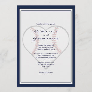 Baseball Theme Wedding Invitations